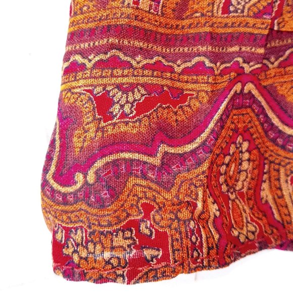 Orange Printed Dress Size 6 - Picture 7 of 8